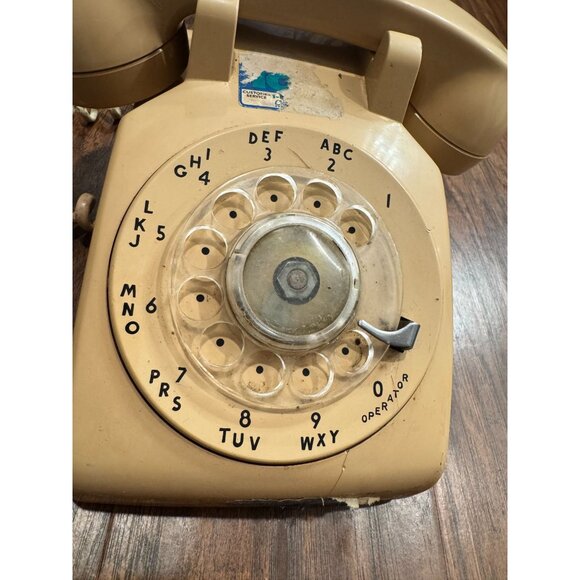 VTG 1963 Western Electric Bell System Beige Rotary Dial Telephone Phone UNTESTED - Picture 11 of 11